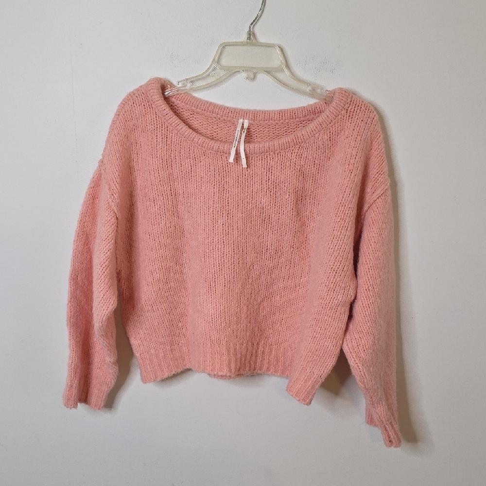 Anthropologie Wool Knit Pink Women's Sweater Sz Small